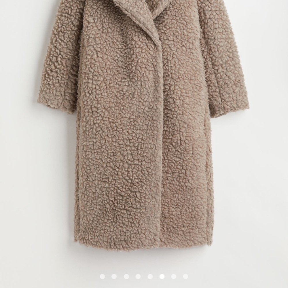 COPY - H&M wool blend faux shearing coat